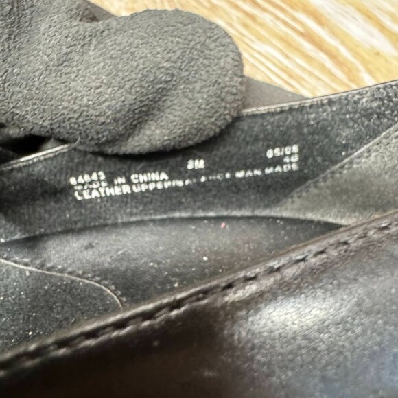 Clarks Black Leather Mary Jane Wedge Heel Women's Size 8 - Picture 5 of 6